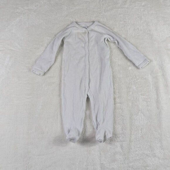 Ralph Lauren Baby One Piece Romper Size 9M White Button Body Suit - Picture 1 of 10